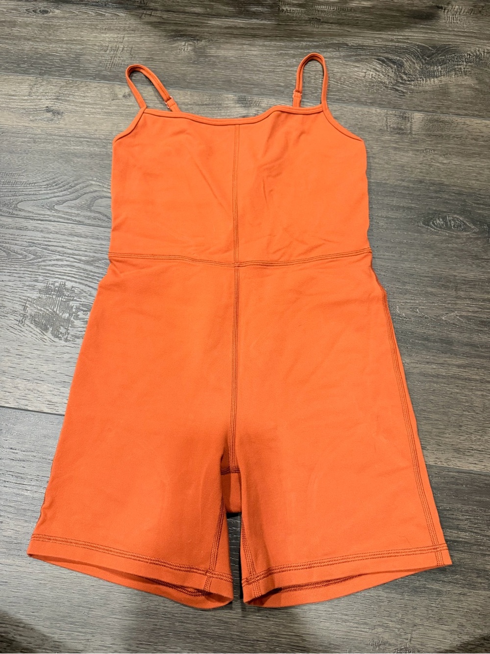 Aritzia Orange Spaghetti-Strap Romper